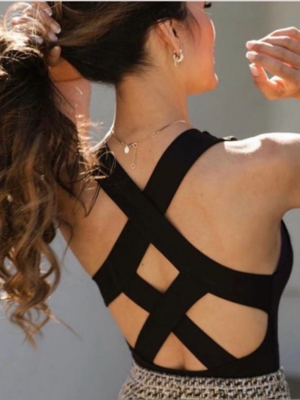 Express Body Contour High Compression Strappy Back Back Bodysuit